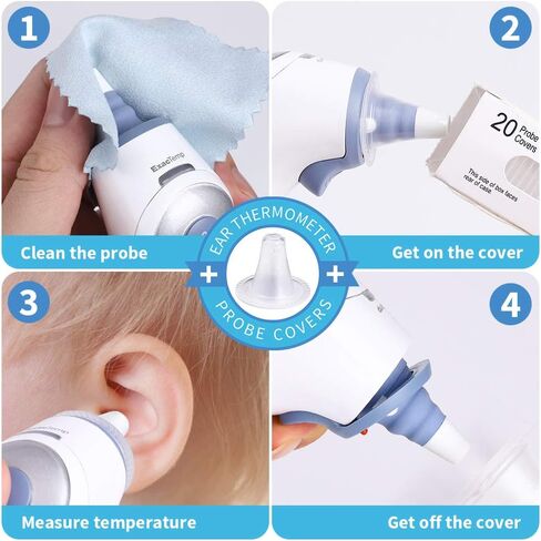 200 Counts Ear Thermometer Covers Lens Filters Refill Caps for All Braun Thermometer Models, Disposable Ear Thermometer Covers for Braun (200) in Saudi Arabia