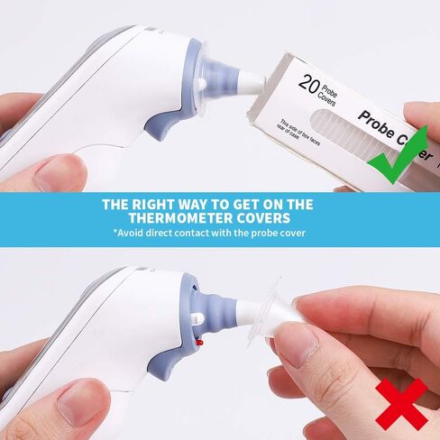 200 Counts Ear Thermometer Covers Lens Filters Refill Caps for All Braun Thermometer Models, Disposable Ear Thermometer Covers for Braun (200) in Saudi Arabia