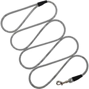 Small Dog Leash 7FT, Lightweight Nylon Rope Leash for Puppy Pets, Cats, Small Animals Medium Dogs Walking, Black