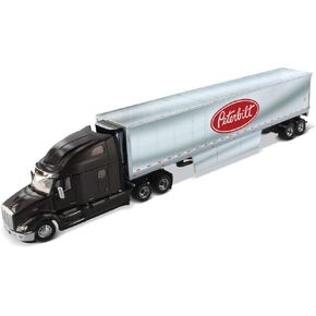Diecast Masters 1:50 Peterbilt 579 UltraLoft Day Cab SBFA مع مرجع مطلي بالكروم مقاس 53 بوصة مع شعار Peterbilt - سلسلة النقل 71071 باللون الأسود الأسطوري