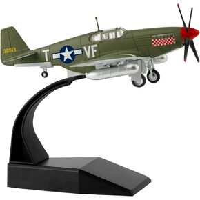HANGHANG 1:72 Military Model Plane P-51 Mustang Alloy Fighter Plane Model,Model Airplane for Collection and Gift.