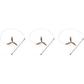GoCat Da Purr-Peller Cat Toy, A Feather Propeller That Spins as it is Guided Through The Air (3-(Pack))