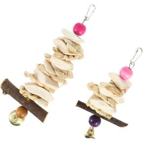 2pcs Cuttlefish Bone Bites Small Bird Toys Pet Toys Birds Toys Parrot Biting Plaything Parrot Tearing Toys Parrot Chewing Toys Birds Plaything Bird Biting Plaything Stone