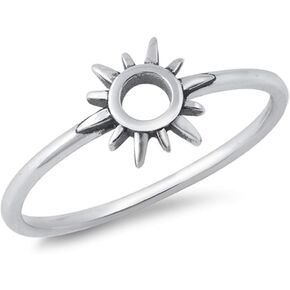 Boho Open Sun Ring New .925 Sterling Silver Band Sizes 4-10