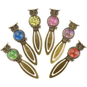 مجموعة OWNMY مكونة من 6 مشابك معدنية للإشارة المرجعية، ومشابك مسطرة لإشارة البومة العتيقة، وعلامات كتاب الزهرة البرونزية مع زهرة مجففة عتيقة، وعلامة صفحة كتاب مرجعية معدنية أنيقة للطلاب، والأطفال، والمعلم، ونادي الكتب in Kuwait