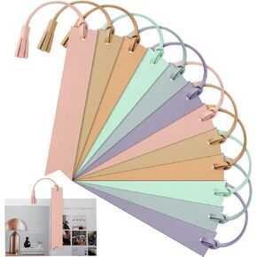 Panelee 12 Pcs Bookmarks for Women Leather Bookmark Pastel Bookmarks Graduation Gifts Boho Color Bookmarks for Men Women Book Lovers Readers Daughter Girl Students Friends School College (Classic)