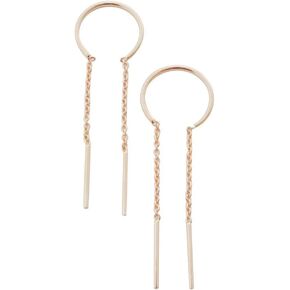 HONEYCAT Threader Drop Bar Chain Earrings in Gold, Rose Gold, or Silver | Minimalist, Delicate Jewelry