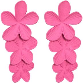 MIGUO STORE Bohemian Style Unique Baking Varnish Three-dimensional Flower Earrings Chic Seaside Holiday Drop Dangle Earrings For Women Girls