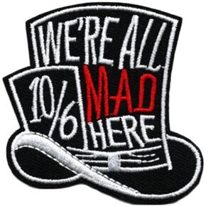 1 PCS were All MAD HERE Patch Embroidered Funny Badge Applique Iron On Sew On Emblem