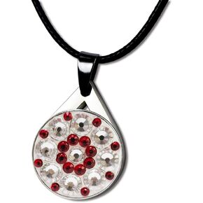 Myartte Crystal Golf Balll Markers with Golf Necklace for Lady Golfer