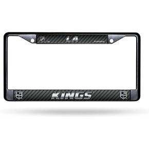 Rico Industries NHL Los Angeles Kings Black Black Chrome Frame W' Decal Insert 12" x 6" Car/Truck Auto Accessory