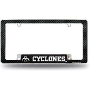 Rico Industries NCAA Iowa State Cyclones Carbon Fiber Design All Over Chrome Frame