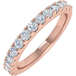 FINEROCK 1/2 Carat Diamond Wedding Band Ring in 14K Gold