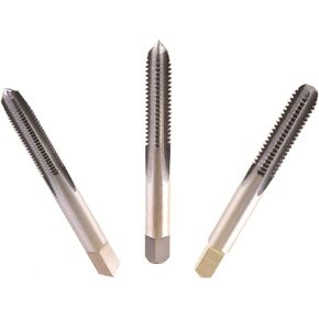 MaxTool 5/16-24 Hand Thread Taps Set Including Taper+Plug+Bottom HSS M2 Taps Set 24 TPI FULLY GROUND RIGHT HAND; HSF02W00R020F