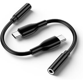 USB C to 3.5mm Headphone Adapter 2PCS for Samsung Galaxy S24 Ultra A15 5G A54 A14 A34 A55 A25 S23 S22 S21,Type C to 3.5mm Car Cord Aux Audio Jack Adapter for iPhone 15 Pro/15 Pro Max/Plus/15,Pixel 8a