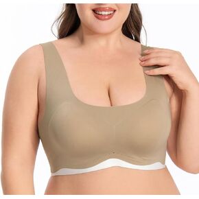Womens Seamless Bra Buttery Soft Bralette No Underwire Comfort Pullover T-Shirt Full Coverage Plus Size Everyday Bras L-4XL