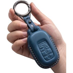 for Honda Key Fob Cover Leather Keychain, Car Key Fob Case for Honda