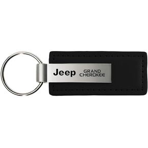 Au-Tomotive Gold, Inc. Leather Key Fob for Jeep Grand Cherokee (Black)