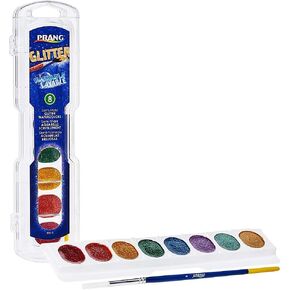 PRANG Washable Watercolor Paint Set, Assorted Glitter Colors, eight Colors (X80515)