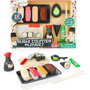 Lollipop Sushi Play Set for Kids - Interactive Toy Sushi with Vibrant Designs - Pretend Play Food Set for Endless Fun - Includes Sushi Counter Play Set - Great Gift for Young Sushi Enthusiasts