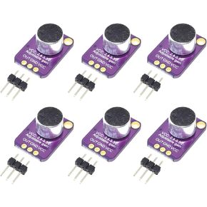 6 Pieces Electret Microphone Amplifier Module MAX4466 Adjustable Gain Blue Breakout Board for Arduino