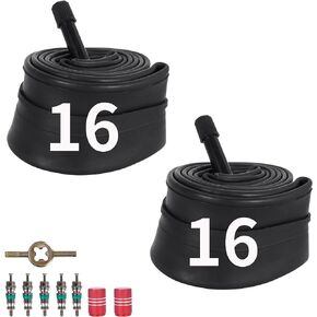 14/16/20/22/24/26x1.75/2.125 Bike Inner Tube with 32mm Schrader Valve,Heavy Duty Bike Tubes for BMX Kids Road Mountain Bike,14/16/20/22/24/26x1.75/1.95/2.10/2.125 Butyl Rubber Bicycle Tube 2Packs