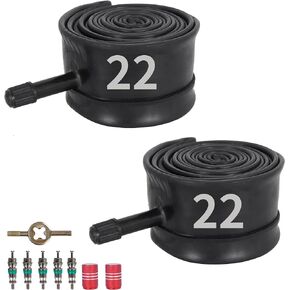 14/16/20/22/24/26x1.75/2.125 Bike Inner Tube with 32mm Schrader Valve,Heavy Duty Bike Tubes for BMX Kids Road Mountain Bike,14/16/20/22/24/26x1.75/1.95/2.10/2.125 Butyl Rubber Bicycle Tube 2Packs