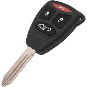 4 Buttons Replacement Key Fob Cover Case fit for Chrysler 300 Aspen Dodge Charger Durango Jeep Commander Grand Cherokee Keyless Entry Key Fob Shell