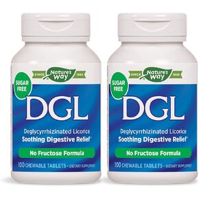 Nature's Way DGL (Without Fructose), 100 Chewable Tablets. Pack of 2 Bottles in Saudi Arabia