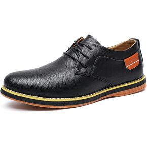 أحذية رجالية كاجوال برباط كلاسيكي من جلد أكسفورد، أحذية رسمية مريحة للعمل، أحذية رياضية ناعمة بدون كعب للمشي في المكتب in Kuwait
