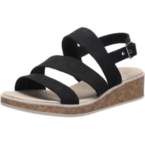 BZees Women's Bravo Casual Strappy Wedge Sandals