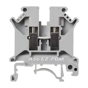 ASI ASIUK5N Din Rail Mounted Terminal Block, Screw Clamp (Pack of 50)