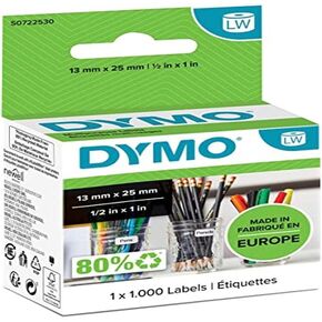 DYMO Authentic LabelWriter Small Multi-Purpose Labels | 19 mm x 51 mm | Self-Adhesive | Roll of 500 | Easy-Peel Labels | for LabelWriter Label Makers | Made in Europe