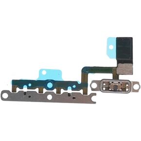 Volume Control Button Flex Cable for iPhone 11 - Mute Silent Switch and Sound Keyboard Ribbon Replacement Part Pre-Installed Metal Bracket