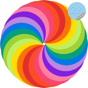 24 Pack Dry Erase Dots Circles Colorful Circles Whiteboard Marker Removable Vinyl Dot Stickers for School Classroom Teachers Students Table & Desk, 12 Colors 11.02 Inches