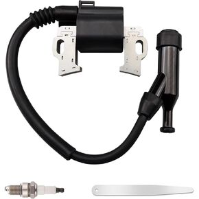 Ignition Coil for Honda GX340 GX390 EB5000 EB6500 EM5000 EM6500 Engines, Ignition Coil 4 Prong Connector and Spark Plug kit Replace 30500-Z5T-003 30500Z5T003 30500-Z5R-003