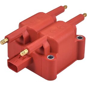 ENA Red Ignition Coil Pack Compatible with Chrysler Dodge Jeep Eagle Plymouth Mitsubishi Neon ebring Avenger Eclipse Voyager Avenger Viper 2.4L 2.0L L4 8.0L 8.3L V10 Replacement for UF189 UF403 UF410