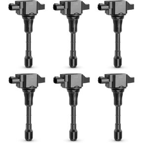 UF550 Ignition Coil Pack Compatible with Nissan Altima Maxima Murano Pathfinder Quest 350Z/Infiniti EX35 FX35 G25 G35 JX35 M35 M35h Q50 Q70 QX60 3.5L V6 Replaces#C1670 22448-JA10C 5C1727 (set of 6)