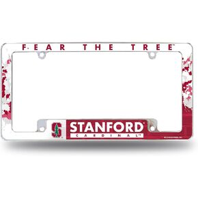 Rico Industries NCAA Stanford Cardinal Primary 12" x 6" Chrome All Over Automotive License Plate Frame for Car/Truck/SUV