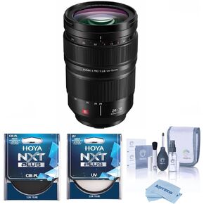 Panasonic Lumix S PRO 24-70mm f/2.8 Lens for L Mount, Bundle with Hoya 82mm UV and CPL Filters
