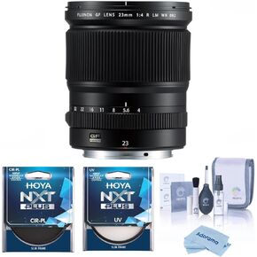 Fujifilm GF 23mm f/4 R LM WR Lens, Bundle with Hoya 82mm UV and CPL Filters