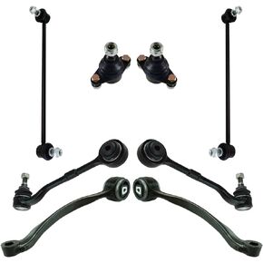 TRQ Front Control Arm Ball Joint Sway Bar Link Suspension Kit 8pc for 328xi AWD