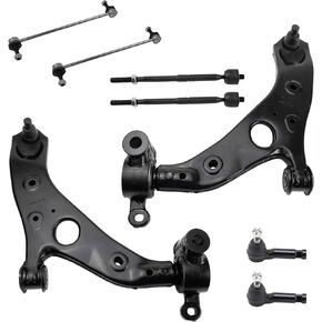 TRQ Front Control Arm Ball Joint Sway Bar Link Tie Rod End Steering Suspension Kit 8pc Set for 2013-2016 Mazda CX-5 CX5