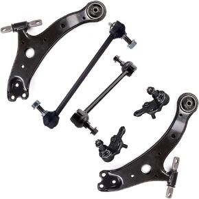 SCITOO 6pcs Suspension Kit 2 Lower Control Arm 2 Lower Ball Joint 1 Rear 1 Front Sway Bar for Lexus ES300 ES330 RX330 RX350 RX400h for Toyota Avalon Camry Highlander Solara 2002-2003 K620334