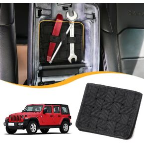 Center Console Organizer Storage Compatible with 2021 2022 2023 2024 Ford Bronco 2/4 Door Interior Accessories Armrest Tactical Webbing Molle Panel, 1 Pack Black