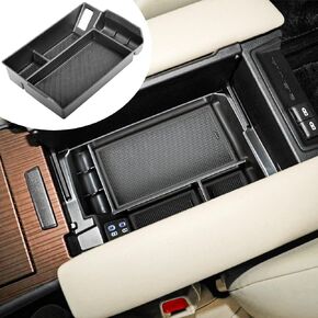 TACORBO Center Console Organizer Tray Compatible with Sienna 2021 2022 2023 2024 Accessories, Armrest Insert Secondary Storage Box, Black Trim
