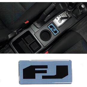 Car Interior Crystal Stickers for Toyota FJ Cruiser 2007-2023 Center Console Gear Shift Panel Cover Stickers Black FJ Logo Patch Interior Accessories