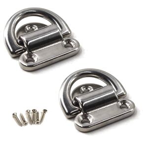 Folding Pad Eye 316 Stainless Steel Lashing Ring Heavy Duty D Ring Tie Down Anchor
