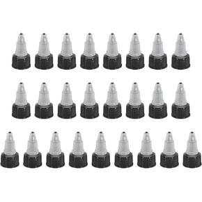 PATIKIL Twist Bottle Caps, 25Pcs 24/410 Squeeze Bottle Cap Replacement Caps for Water Glue Dispensing Bottles Dispensing Caps Paint Bottles, Black