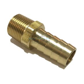 1/2" Hose ID to 3/8" Male BSP BSPT Straight Brass Fitting (Qty 01)
